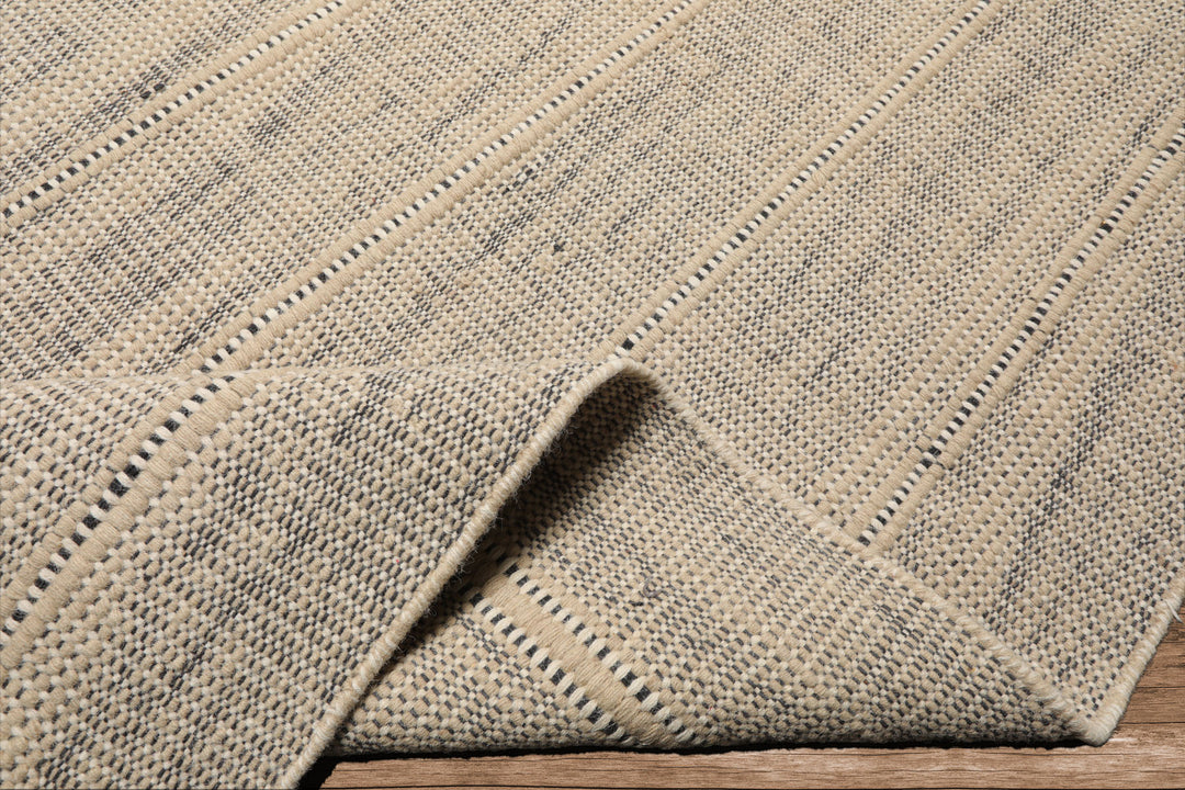 Celeste Rug Multi Size Hand Woven Beige Wool Plaid Flatweave Geometric Modern Area Rug by