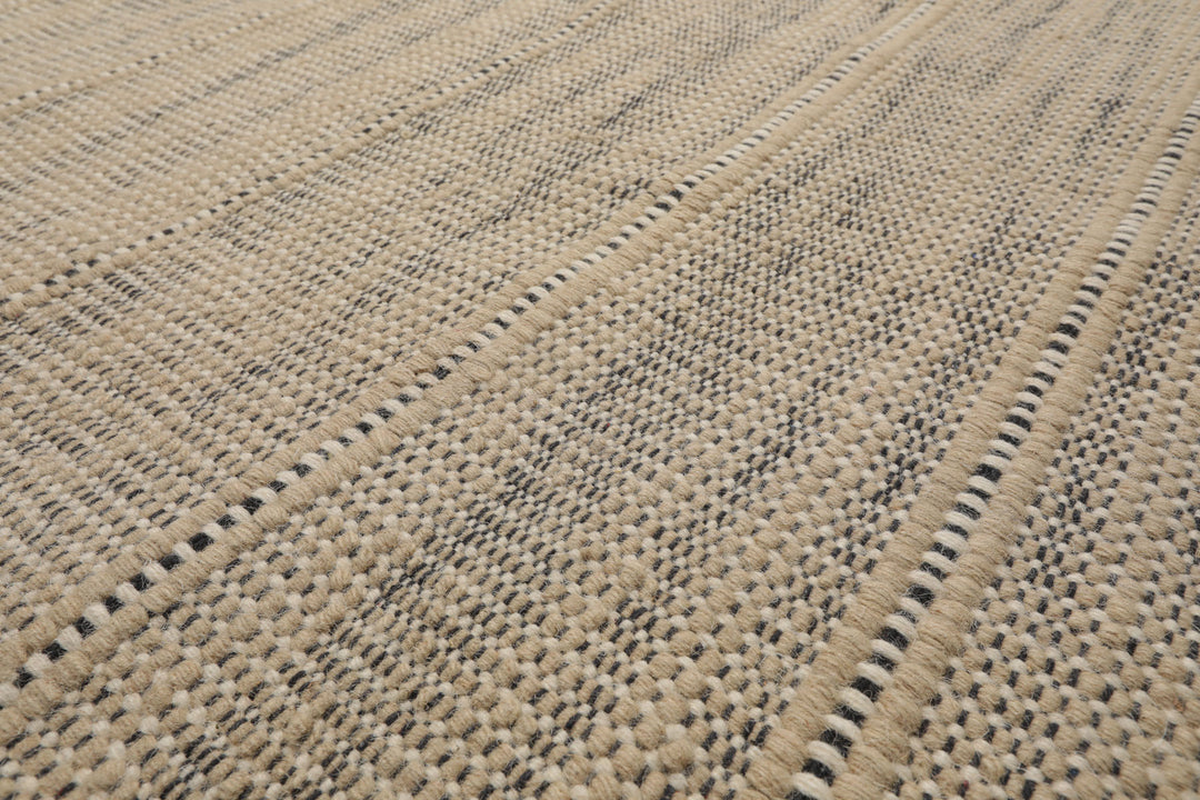 Celeste Rug Multi Size Hand Woven Beige Wool Plaid Flatweave Geometric Modern Area Rug by