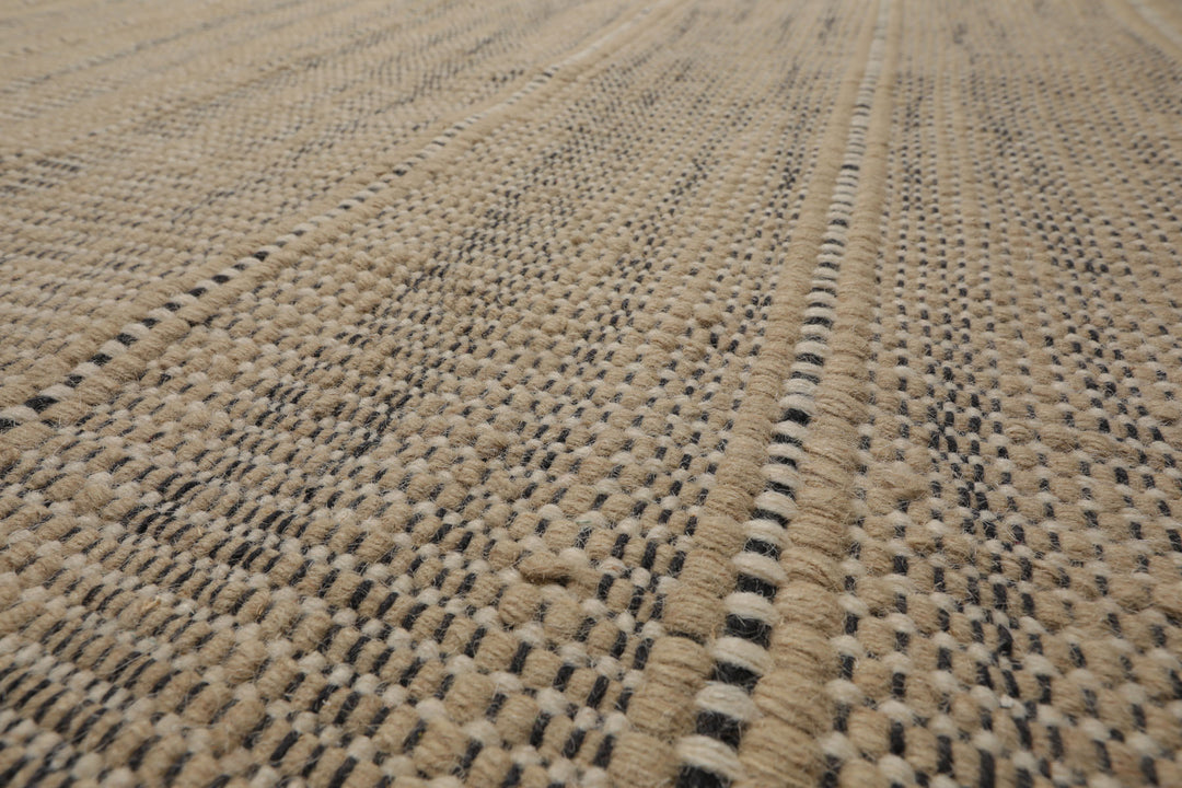 Celeste Rug Multi Size Hand Woven Beige Wool Plaid Flatweave Geometric Modern Area Rug by