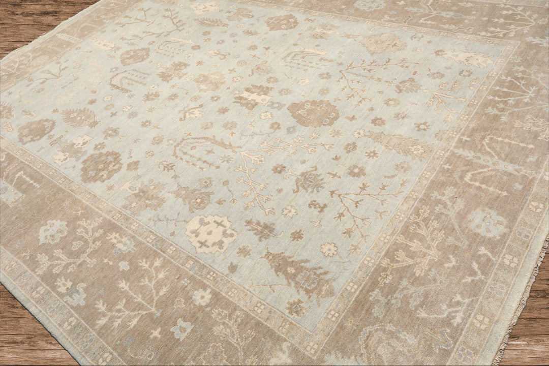 Celeste Rug Multi Sizes Sage Wool Oriental Rug  Hand Knotted Oushak Stone Wash