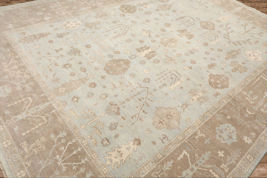 Celeste Rug Multi Sizes Sage Wool Oriental Rug  Hand Knotted Oushak Stone Wash