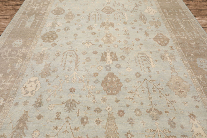 Celeste Rug Multi Sizes Sage Wool Oriental Rug  Hand Knotted Oushak Stone Wash