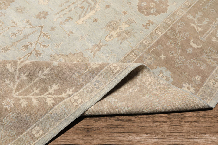 Celeste Rug Multi Sizes Sage Wool Oriental Rug  Hand Knotted Oushak Stone Wash
