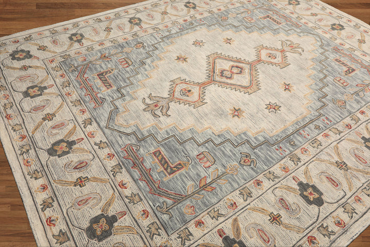 Celeste Rugs 2'x3' Ivory Hand Tufted Traditional Arts & Crafts Wool Oriental Area Rug by LoomBloom