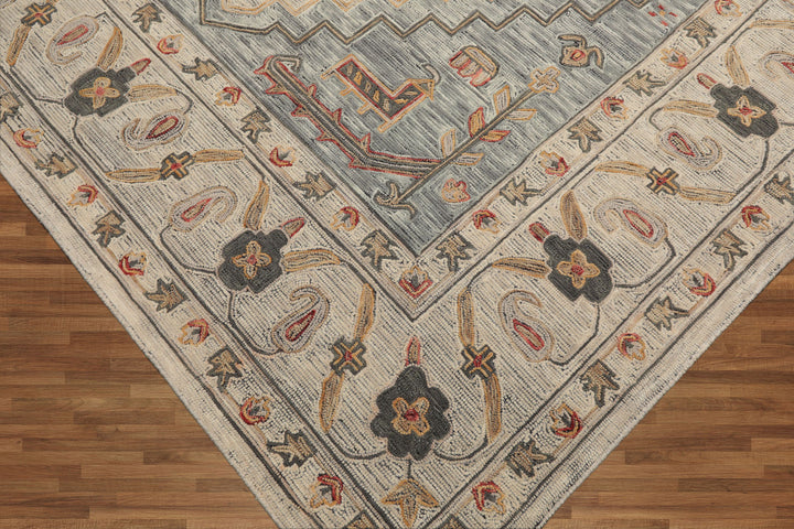 Celeste Rugs 2'x3' Ivory Hand Tufted Traditional Arts & Crafts Wool Oriental Area Rug by LoomBloom