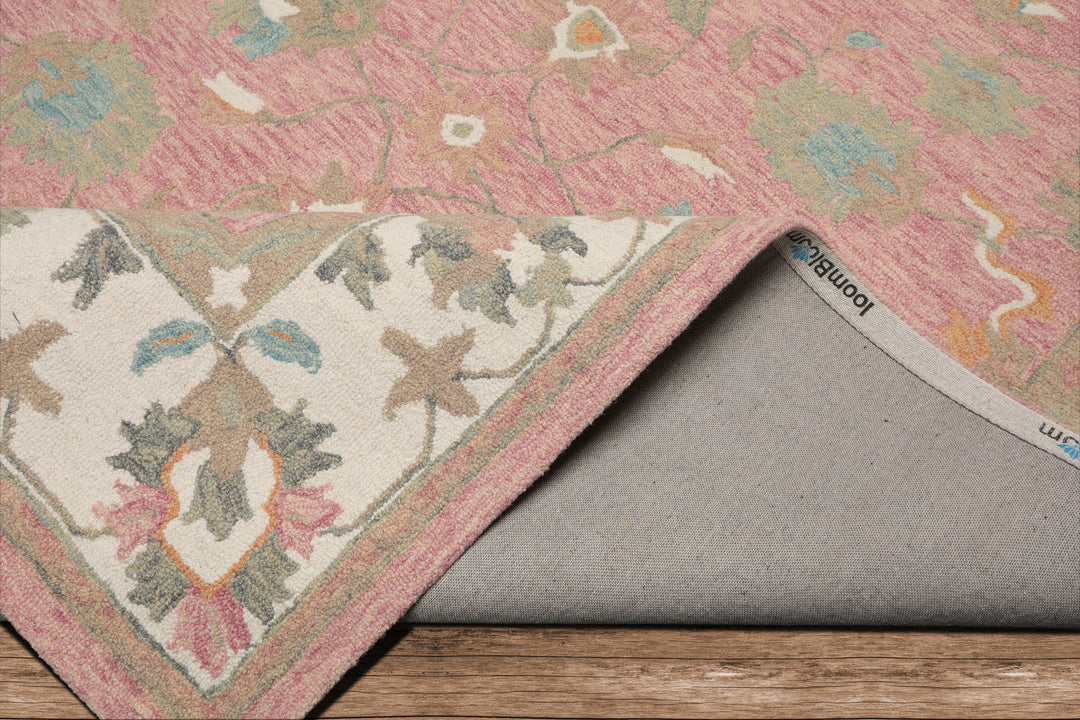 Celeste Rugs Multi Sizes Blush Hand Hooked Transitional Agra Wool Oriental Area Rug