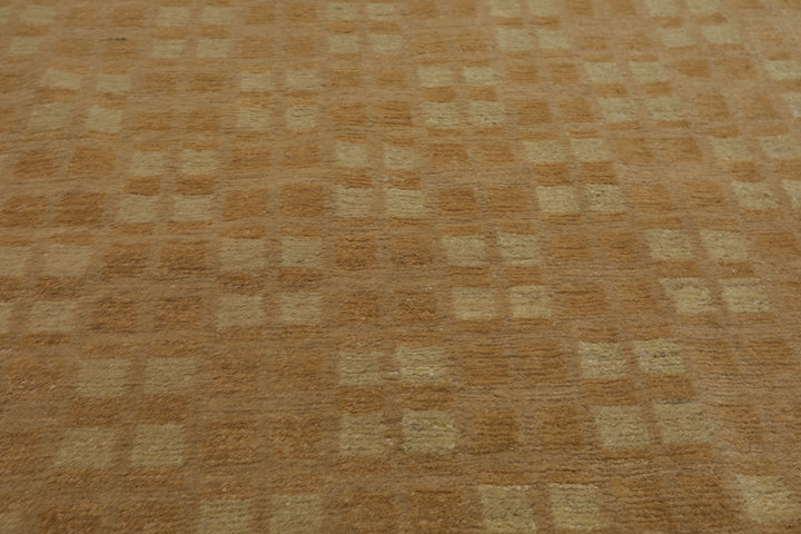 4x6 Beige, Tan, Color Hand Knotted Tibetan Wool & Silk Transitional Oriental Rug