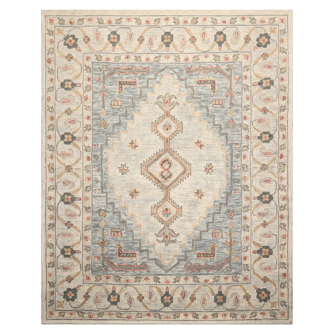 Celeste Rugs 2'x3' Ivory Hand Tufted Traditional Arts & Crafts Wool Oriental Area Rug by LoomBloom
