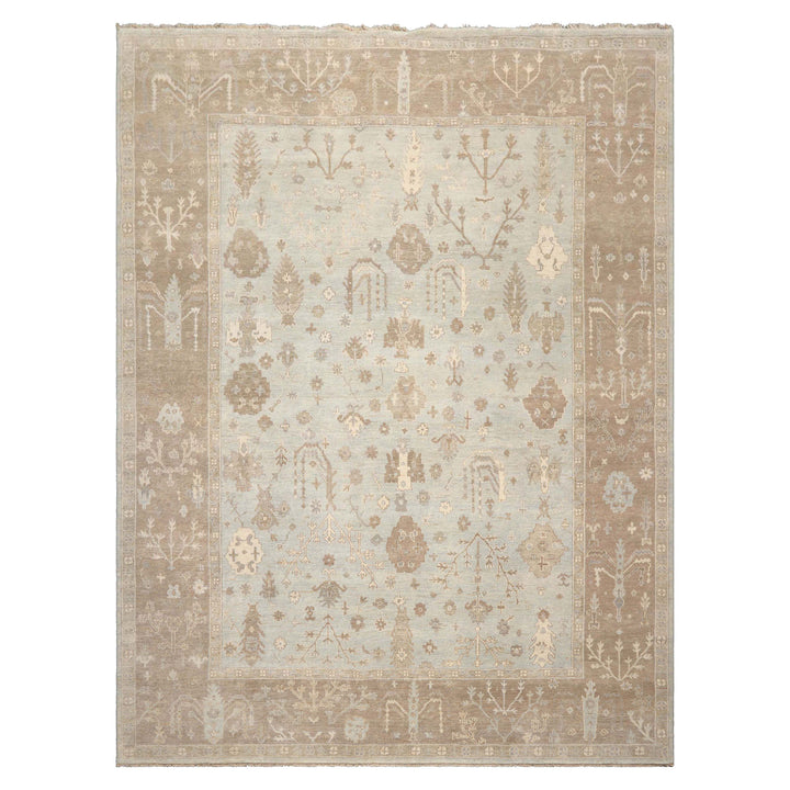 Celeste Rug Multi Sizes Sage Wool Oriental Rug  Hand Knotted Oushak Stone Wash