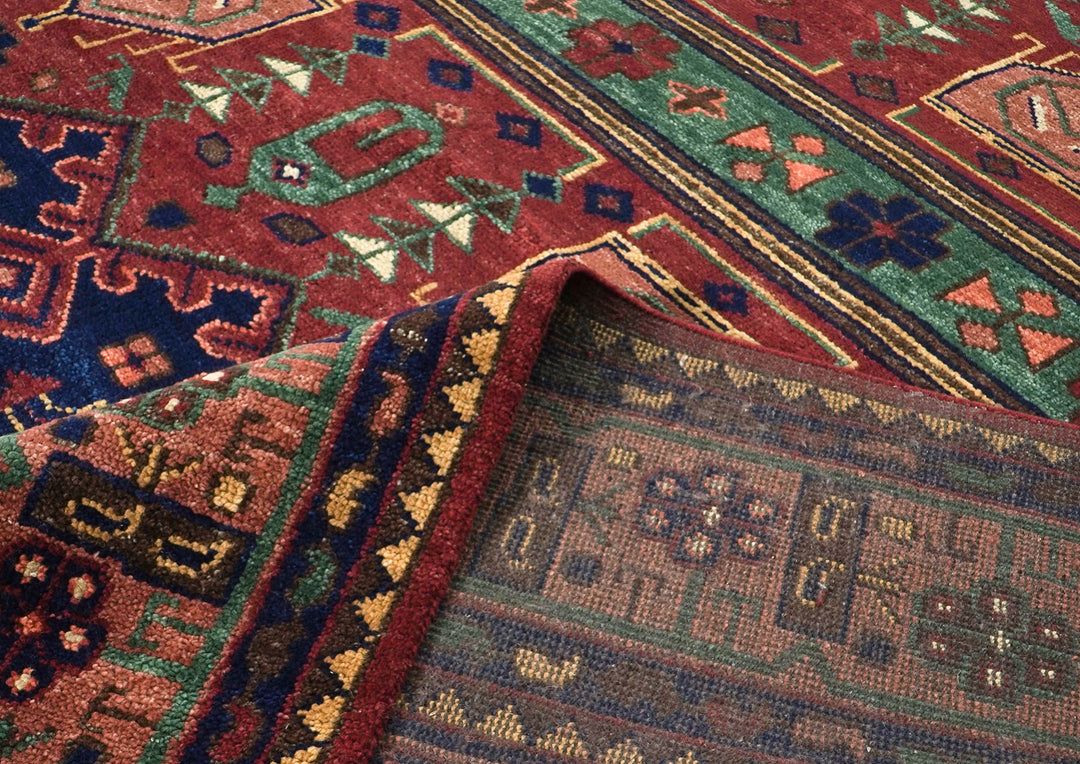 12x15 Navy, Rust, Rose Color Hand Knotted Oushak Wool Tribal Oriental Rug