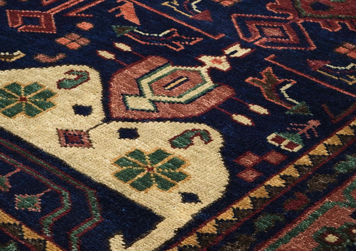 12x15 Navy, Rust, Rose Color Hand Knotted Oushak Wool Tribal Oriental Rug