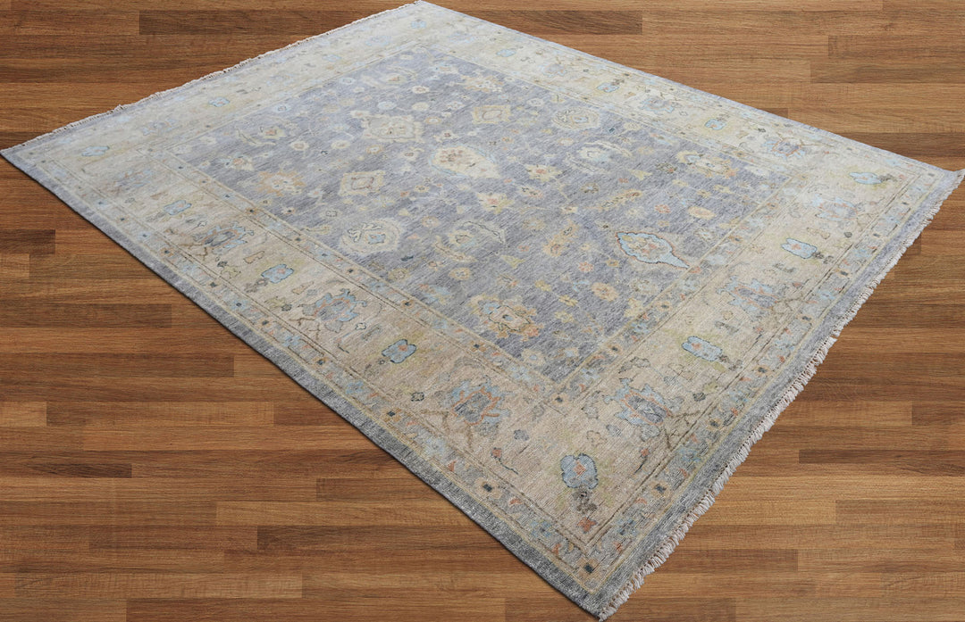 Celeste Rugs Hand Knotted Wool Oriental Area Rug Traditional Blue Oushak Design Multi Sizes.