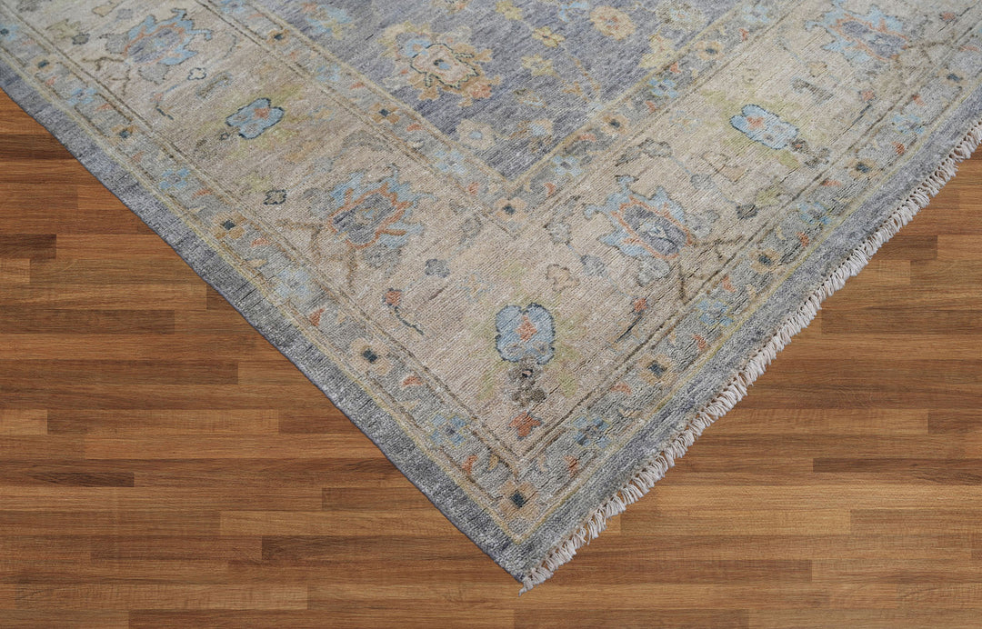 Celeste Rugs Hand Knotted Wool Oriental Area Rug Traditional Blue Oushak Design Multi Sizes.