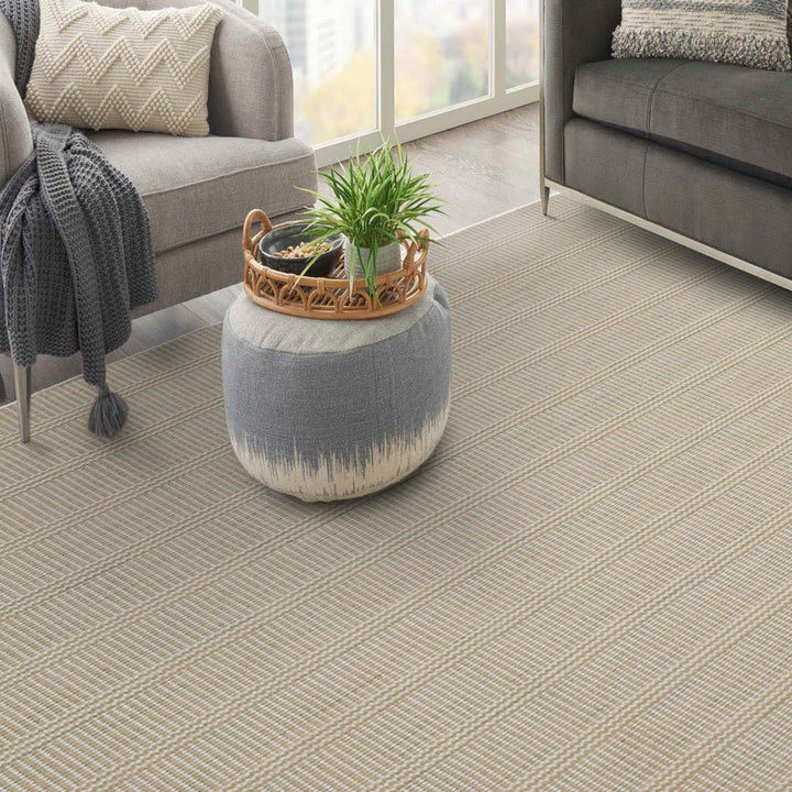Multi Size Beige Sage Color Hand Loomed Flatweave Wool Modern Oriental Rug