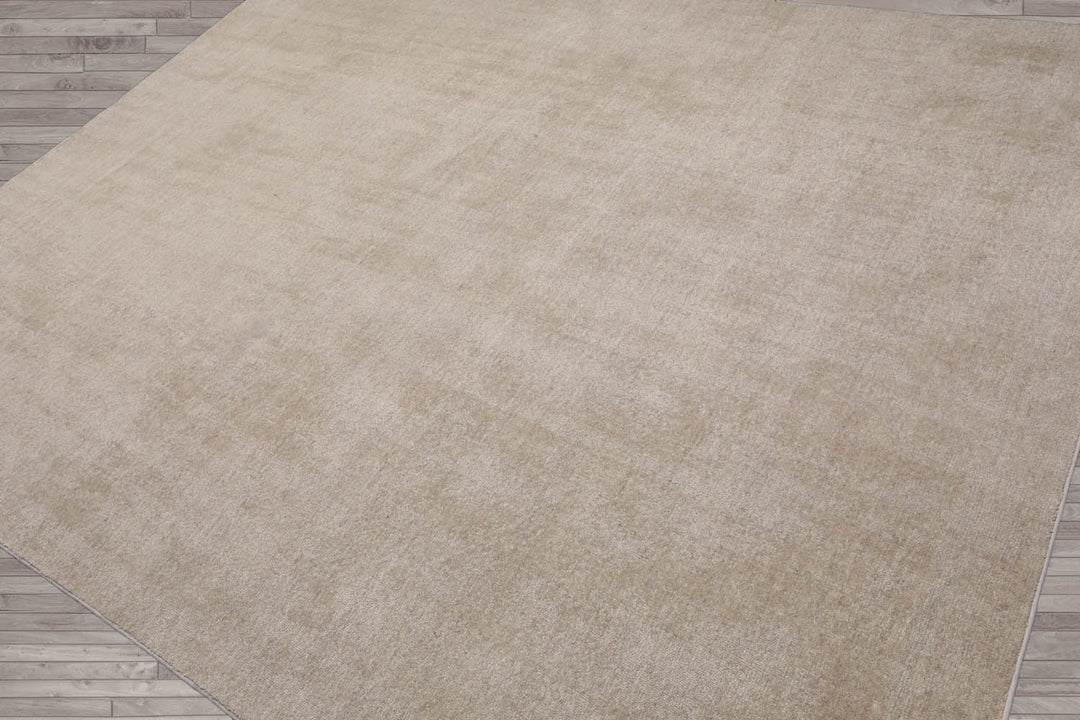 Multi Size Taupe Color Hand Tufted Textured New Zealand Wool Contemporary Oriental Rug