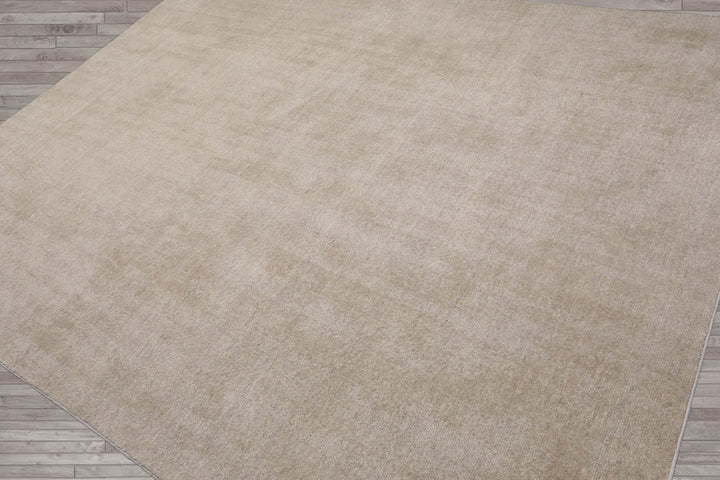 Multi Size Taupe Color Hand Tufted Textured New Zealand Wool Contemporary Oriental Rug