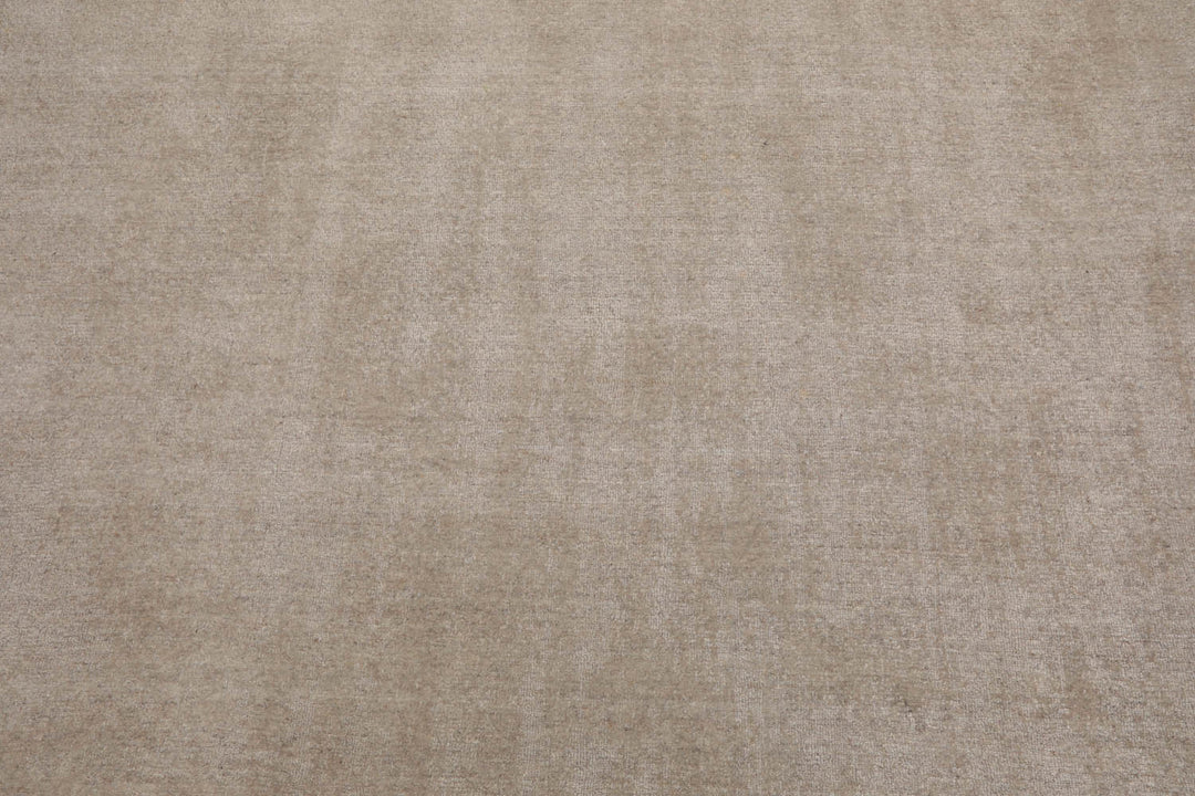 Multi Size Taupe Color Hand Tufted Textured New Zealand Wool Contemporary Oriental Rug