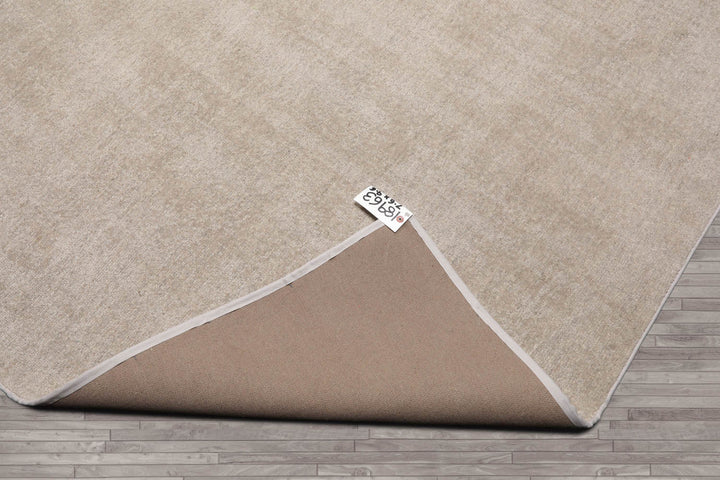 Multi Size Taupe Color Hand Tufted Textured New Zealand Wool Contemporary Oriental Rug
