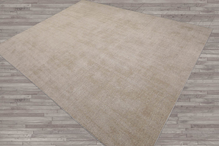 Multi Size Taupe Color Hand Tufted Textured New Zealand Wool Contemporary Oriental Rug