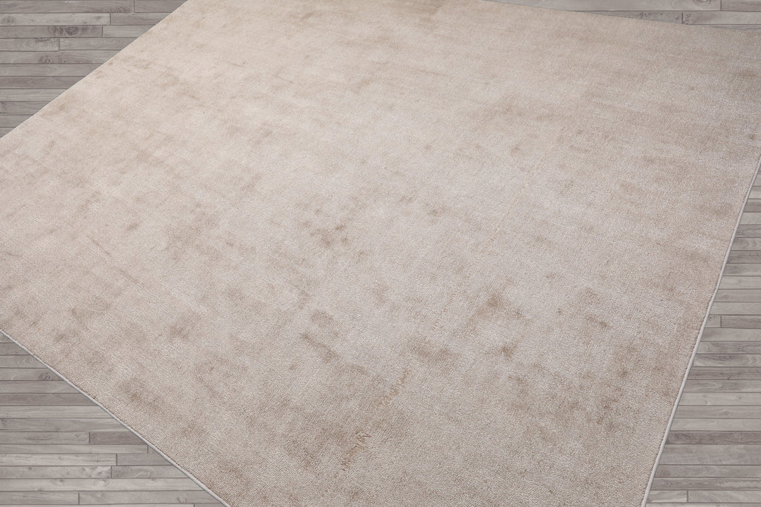 Multi Size Taupe Color Hand Tufted Textured 100% Viscose Contemporary Oriental Rug