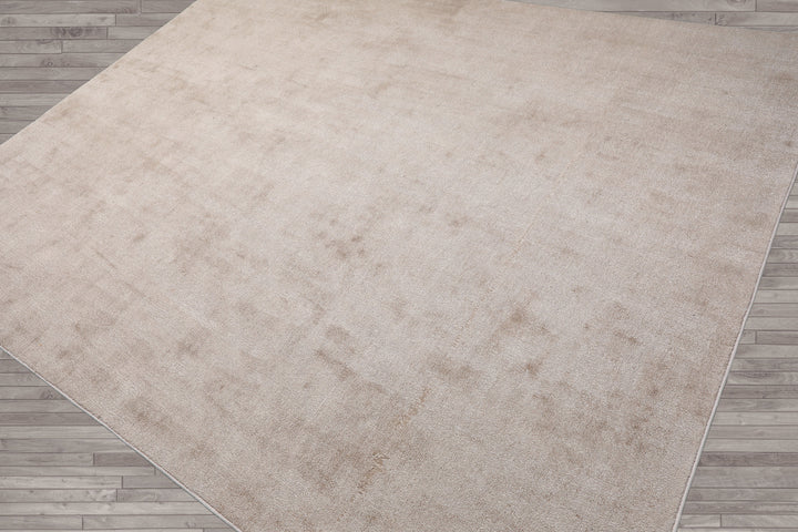 Multi Size Taupe Color Hand Tufted Textured 100% Viscose Contemporary Oriental Rug