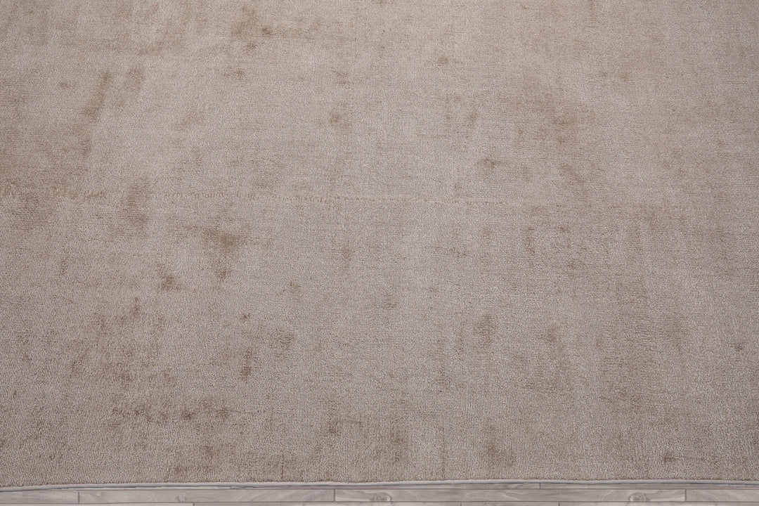 Multi Size Taupe Color Hand Tufted Textured 100% Viscose Contemporary Oriental Rug