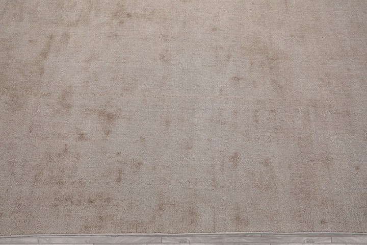 Multi Size Taupe Color Hand Tufted Textured 100% Viscose Contemporary Oriental Rug