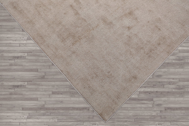 Multi Size Taupe Color Hand Tufted Textured 100% Viscose Contemporary Oriental Rug