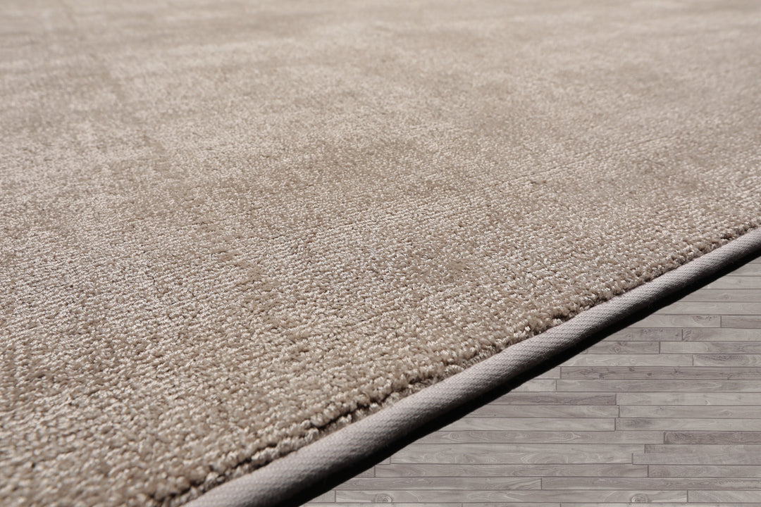 Multi Size Taupe Color Hand Tufted Textured 100% Viscose Contemporary Oriental Rug