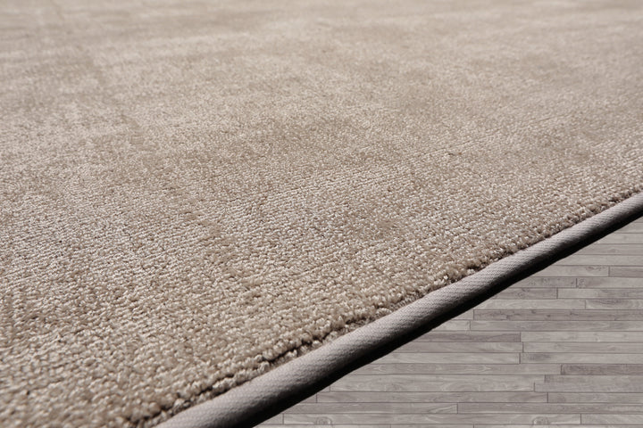 Multi Size Taupe Color Hand Tufted Textured 100% Viscose Contemporary Oriental Rug