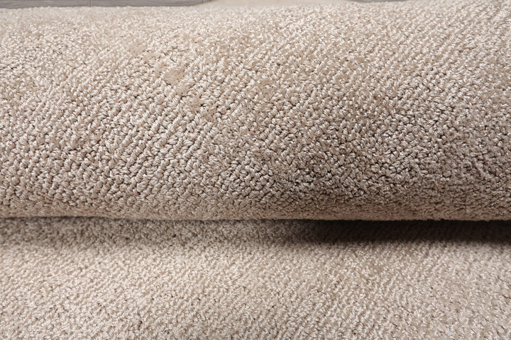 Multi Size Taupe Color Hand Tufted Textured 100% Viscose Contemporary Oriental Rug