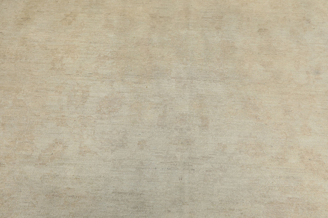 Round Gray, Beige, Color Hand Knotted Peshawar wool Modern & Contemporary Oriental Rug