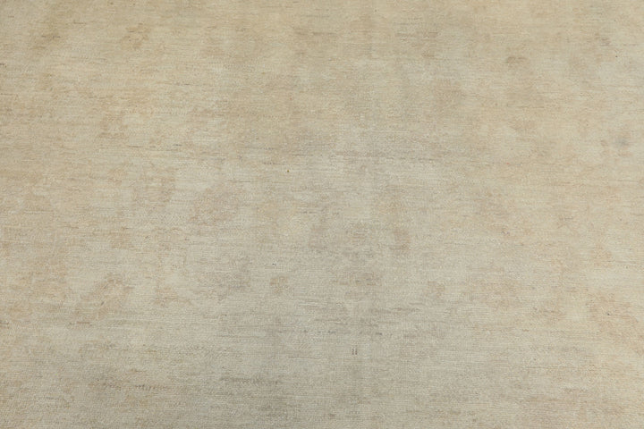 Round Gray, Beige, Color Hand Knotted Peshawar wool Modern & Contemporary Oriental Rug