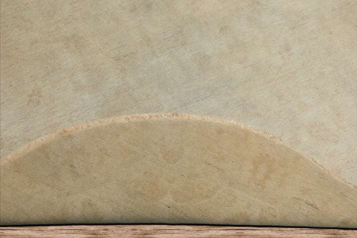 Round Gray, Beige, Color Hand Knotted Peshawar wool Modern & Contemporary Oriental Rug