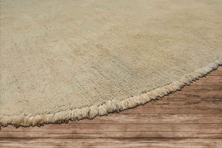 Round Gray, Beige, Color Hand Knotted Peshawar wool Modern & Contemporary Oriental Rug