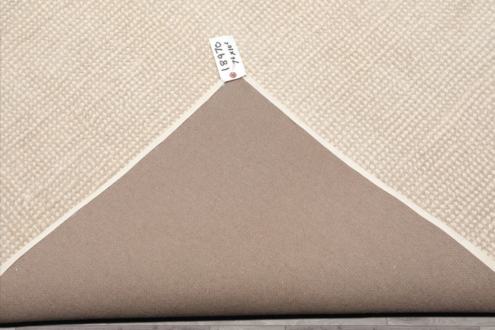 Multi Size Beige Ivory Color Hand Tufted Textured New Zealand Wool Contemporary Oriental Rug