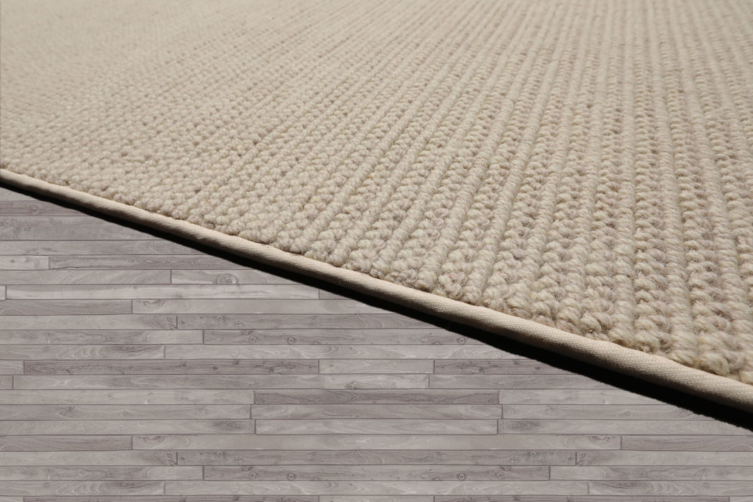 Multi Size Beige Color Hand Tufted Textured New Zealand Wool Contemporary Oriental Rug