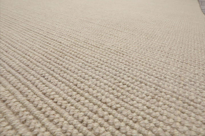 Multi Size Beige Color Hand Tufted Textured New Zealand Wool Contemporary Oriental Rug