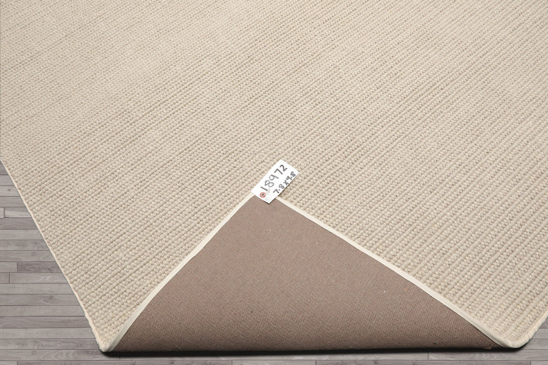 Multi Size Beige Color Hand Tufted Textured New Zealand Wool Contemporary Oriental Rug