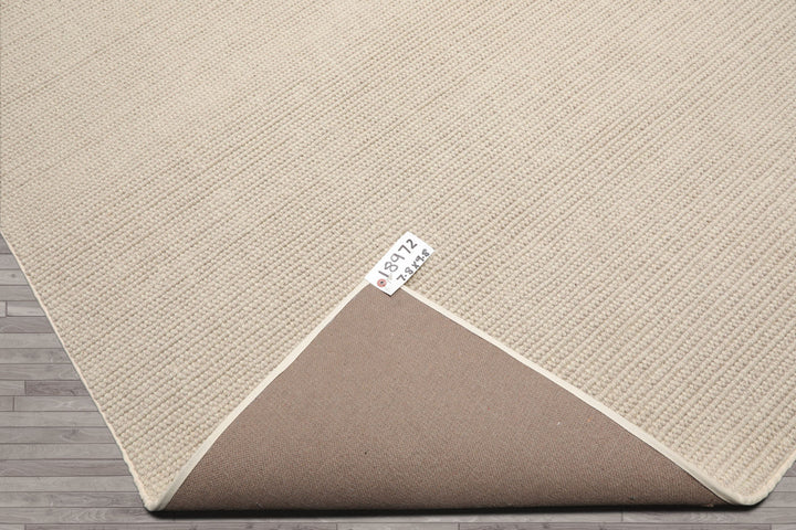 Multi Size Beige Color Hand Tufted Textured New Zealand Wool Contemporary Oriental Rug