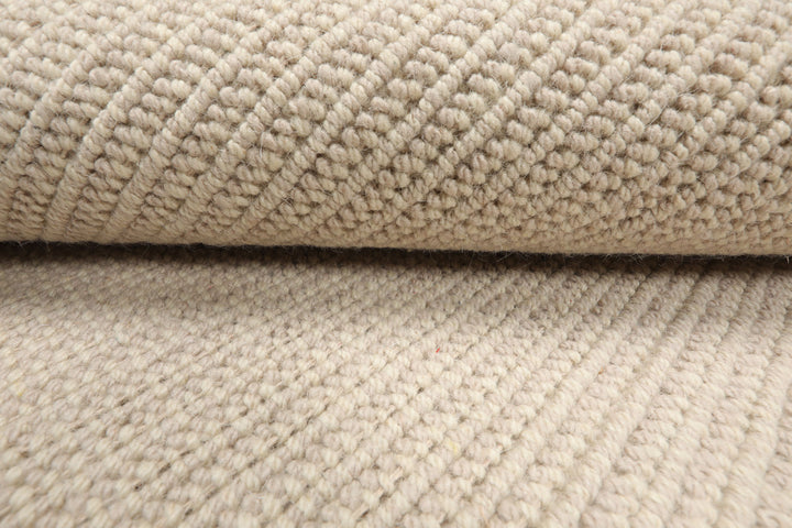 Multi Size Beige Color Hand Tufted Textured New Zealand Wool Contemporary Oriental Rug