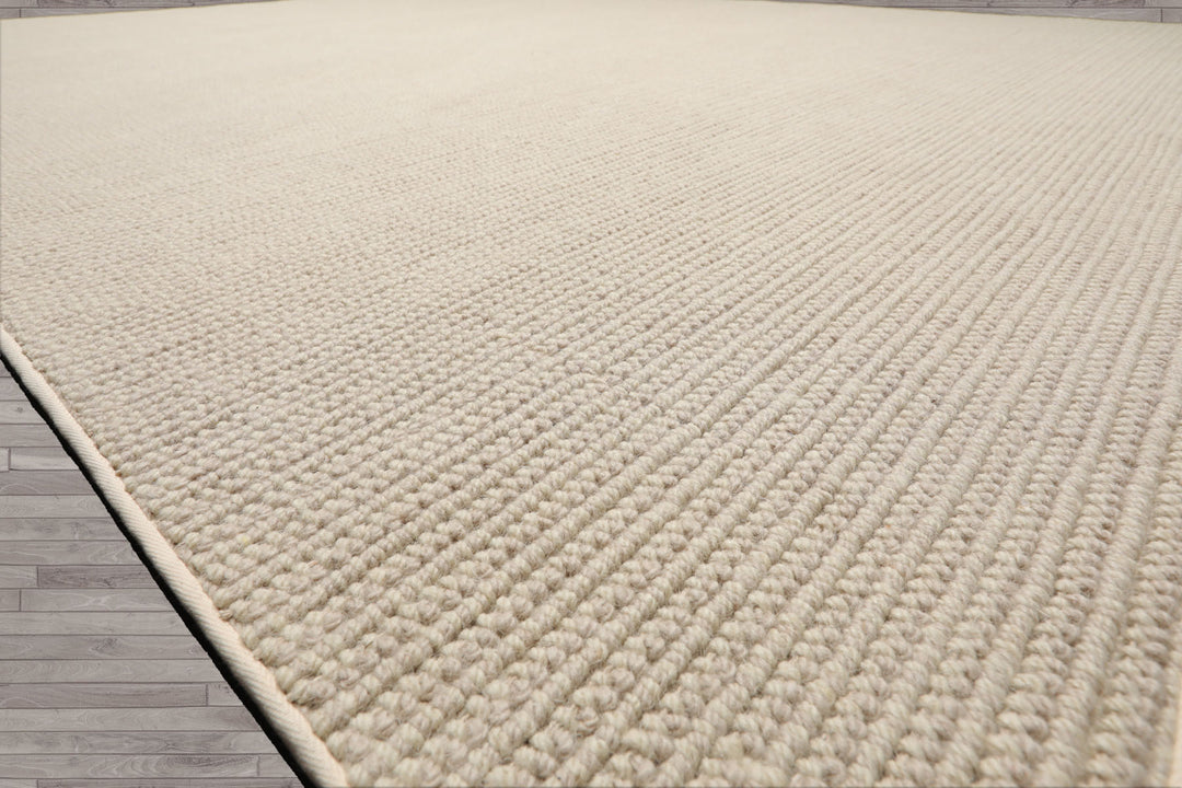 Multi Size Beige Color Hand Tufted Textured New Zealand Wool Contemporary Oriental Rug