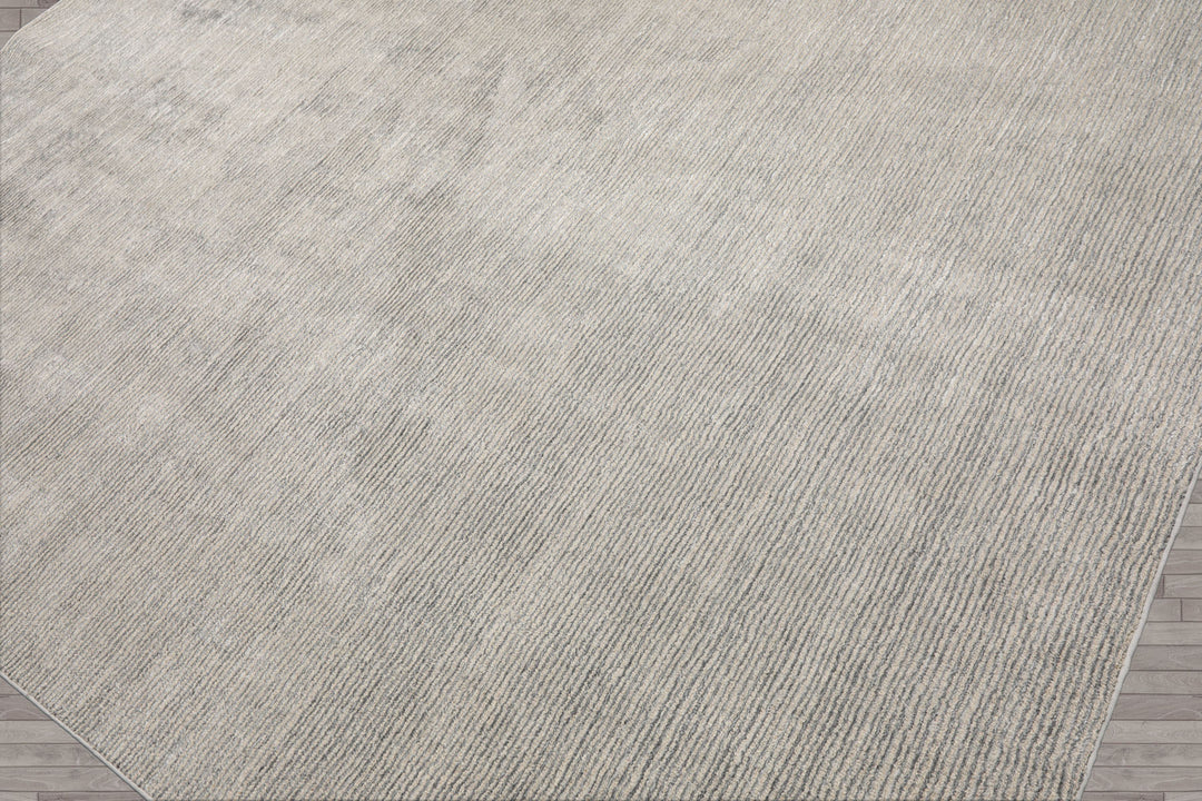 Multi Size Beige Gray Color Hand Tufted Textured New Zealand Wool Contemporary Oriental Rug