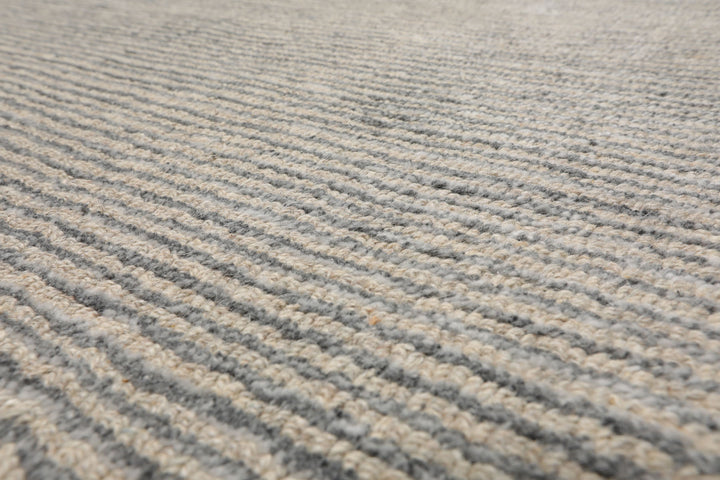 Multi Size Beige Gray Color Hand Tufted Textured New Zealand Wool Contemporary Oriental Rug