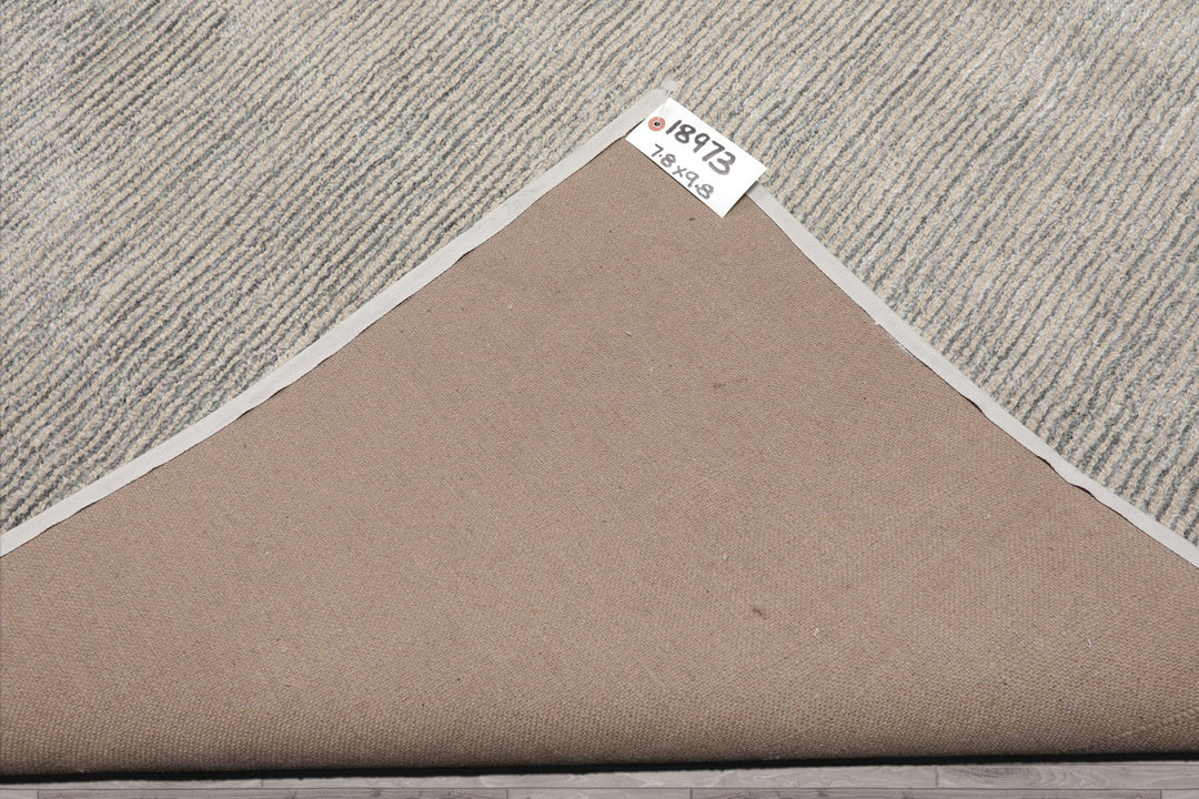 Multi Size Beige Gray Color Hand Tufted Textured New Zealand Wool Contemporary Oriental Rug
