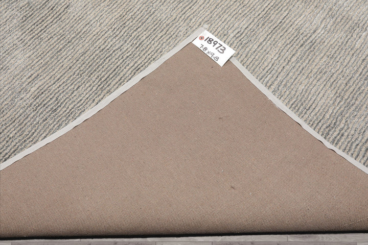 Multi Size Beige Gray Color Hand Tufted Textured New Zealand Wool Contemporary Oriental Rug