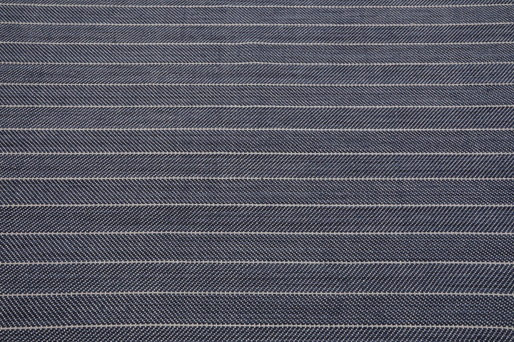 Multi Size Navy Gray Color Hand Woven Herringbone New Zealand Wool Contemporary Oriental Rug