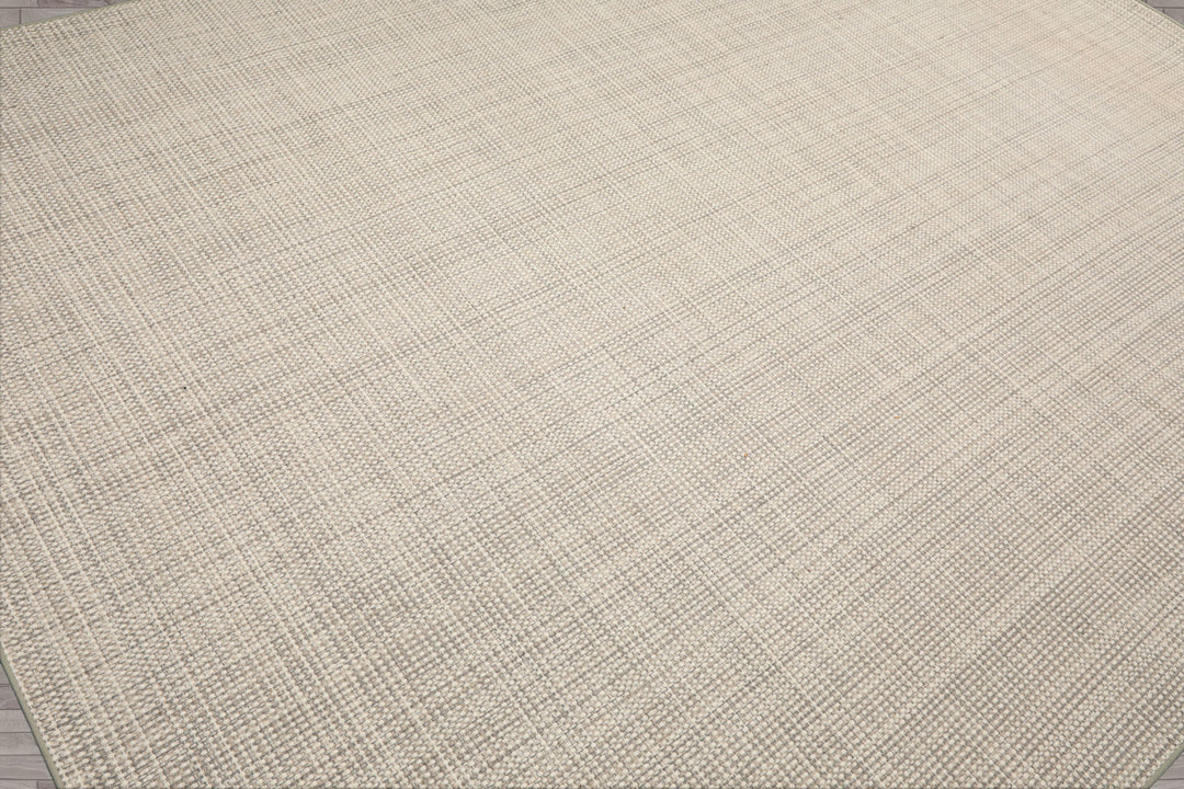 Multi Size Beige Gray Color Hand Woven Textured New Zealand Wool Contemporary Oriental Rug