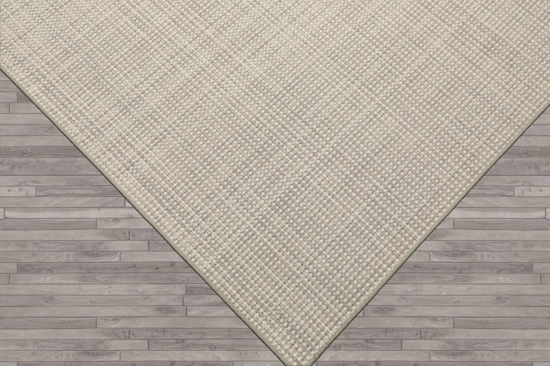 Multi Size Beige Gray Color Hand Woven Textured New Zealand Wool Contemporary Oriental Rug