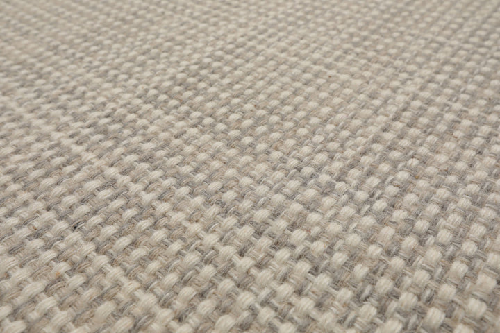 Multi Size Beige Gray Color Hand Woven Textured New Zealand Wool Contemporary Oriental Rug